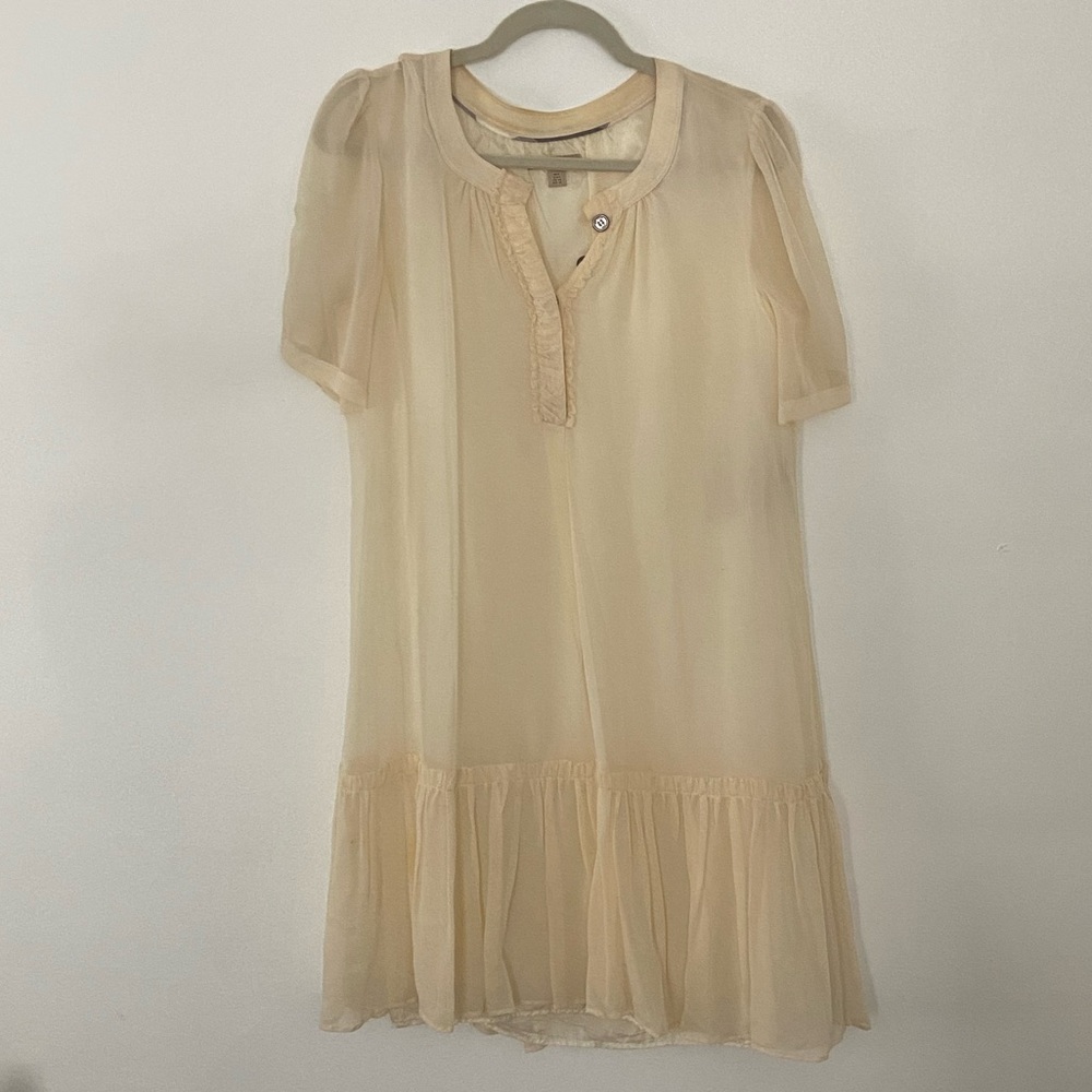 Sheer Silk Burberry Brit Dress